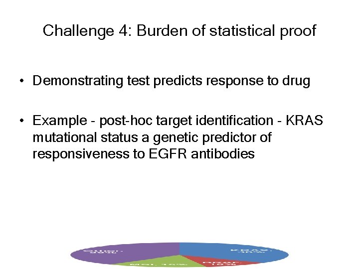 Challenge 4: Burden of statistical proof • Demonstrating test predicts response to drug •