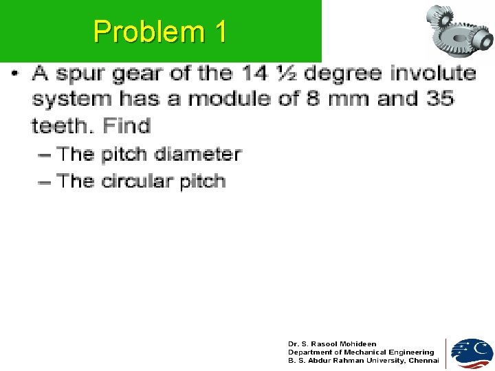 Problem 1 Problem 1