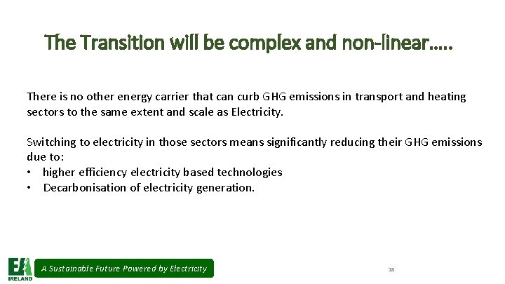 The Transition will be complex and non-linear…. . There is no other energy carrier