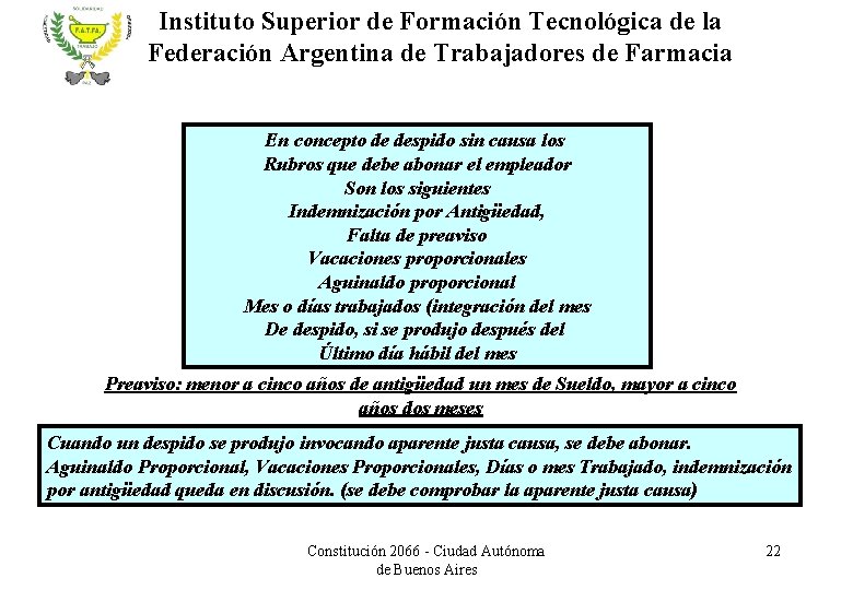 Instituto Superior de Formación Tecnológica de la Federación Argentina de Trabajadores de Farmacia En