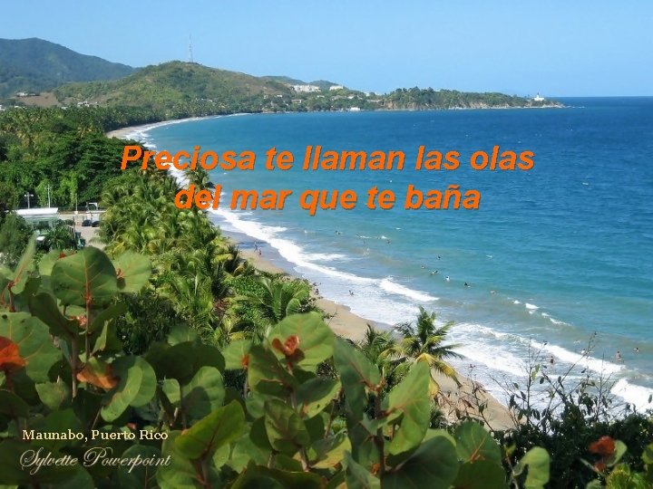 Preciosa te llaman las olas del mar que te baña Maunabo, Puerto Rico 