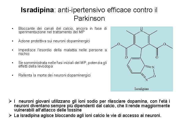 Isradipina: anti-ipertensivo efficace contro il Parkinson • Bloccante dei canali del calcio, ancora in