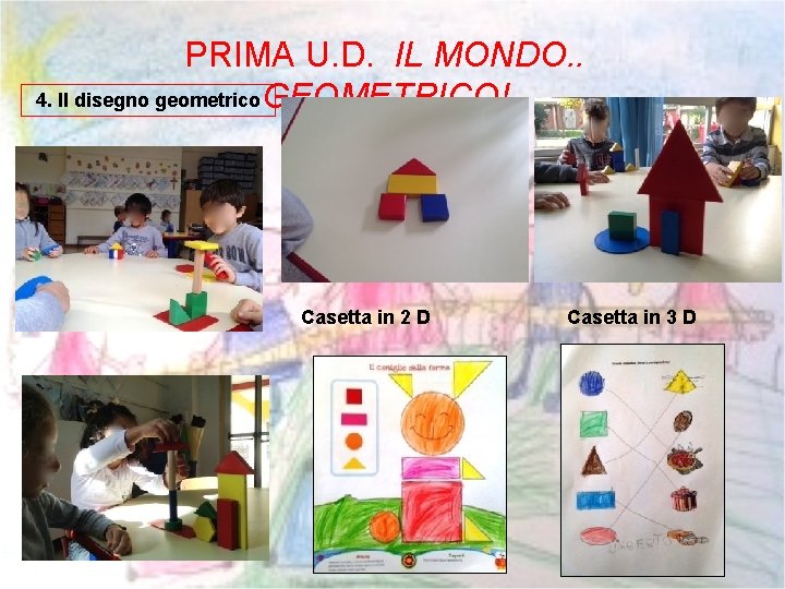 PRIMA U. D. IL MONDO. . 4. Il disegno geometrico GEOMETRICO! Casetta in 2