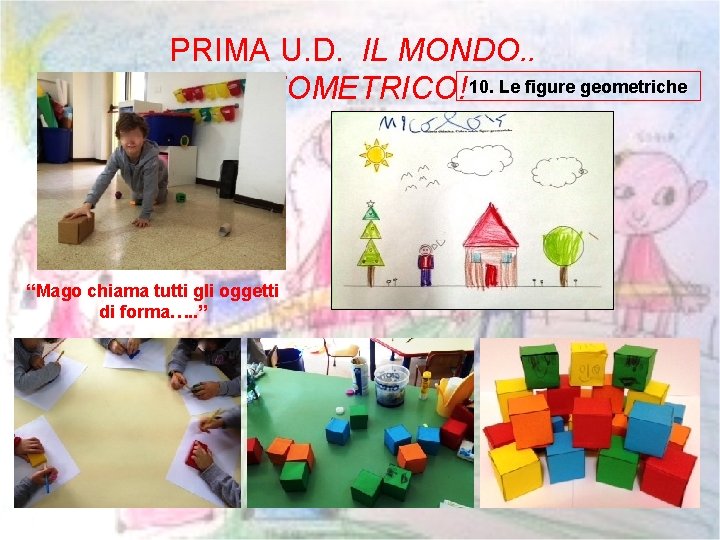 PRIMA U. D. IL MONDO. . GEOMETRICO! 10. Le figure geometriche “Mago chiama tutti