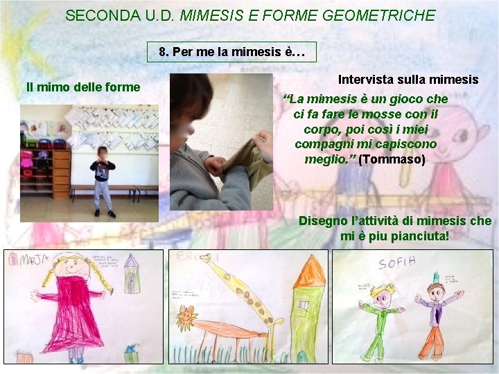 SECONDA U. D. MIMESIS E FORME GEOMETRICHE 8. Per me la mimesis è… Il