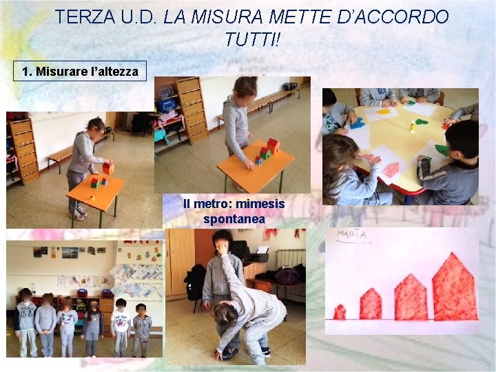 TERZA U. D. LA MISURA METTE D’ACCORDO TUTTI! 1. Misurare l’altezza Il metro: mimesis