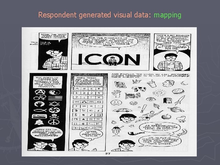 Respondent generated visual data: mapping 