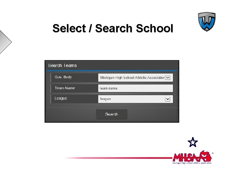 Select / Search School 