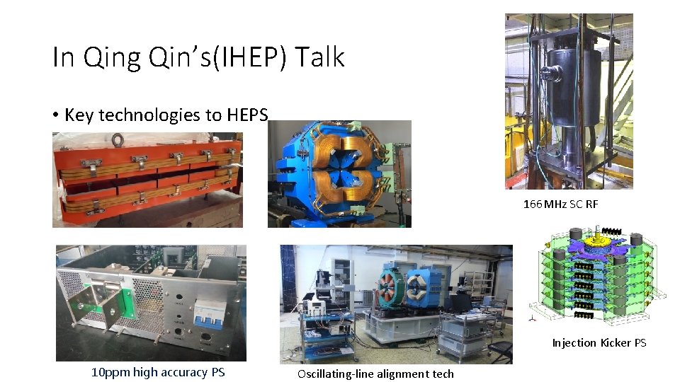 In Qing Qin’s(IHEP) Talk • Key technologies to HEPS 166 MHz SC RF Injection