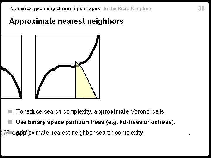 30 Numerical geometry of non-rigid shapes In the Rigid Kingdom Approximate nearest neighbors n