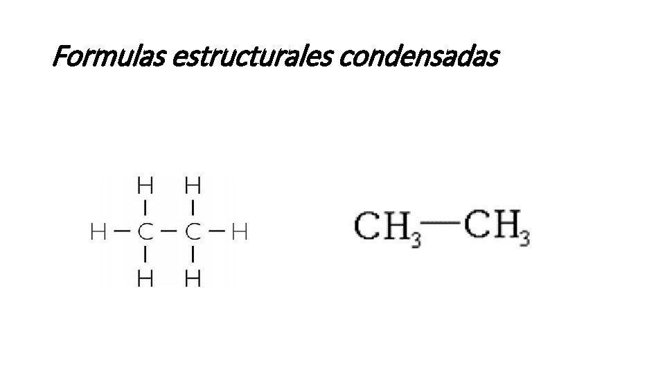 Formulas estructurales condensadas 