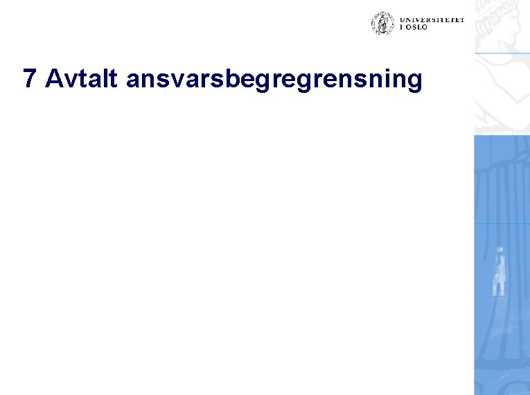 7 Avtalt ansvarsbegregrensning 