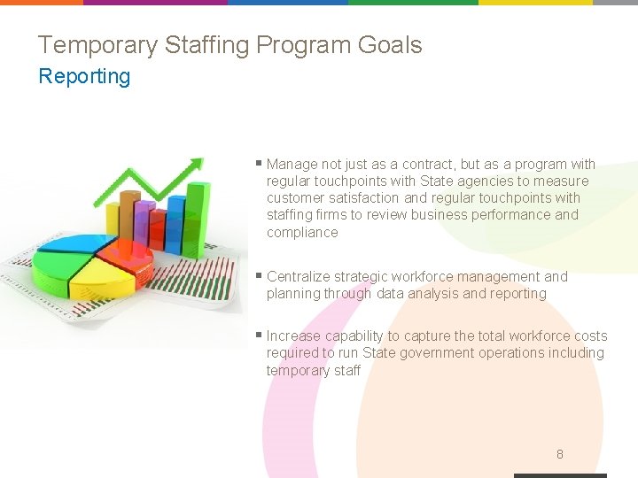 Temporary Staffing Program Goals Reporting § Manage not just as a contract, but as