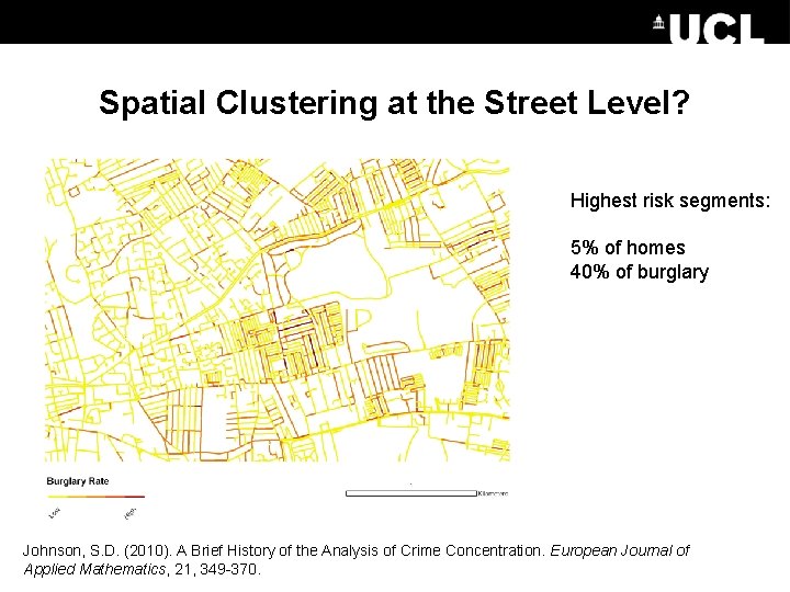 Spatial Clustering at the Street Level? Highest risk segments: 5% of homes 40% of Spatial Clustering at the Street Level? Highest risk segments: 5% of homes 40% of