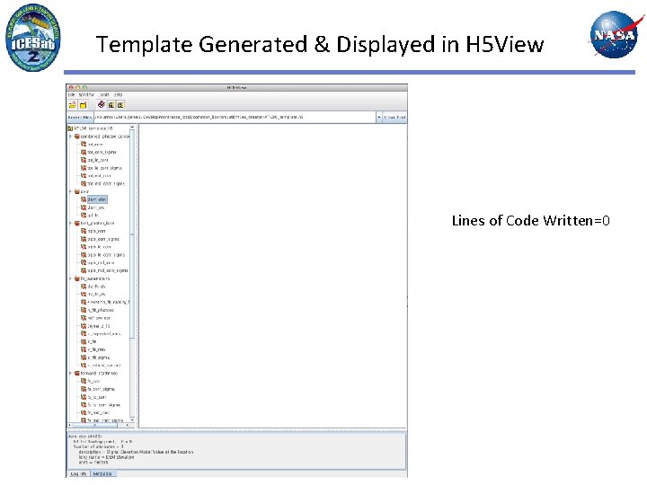 Template Generated & Displayed in H 5 View Lines of Code Written=0 