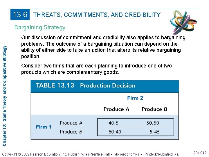 13. 6 THREATS, COMMITMENTS, AND CREDIBILITY Chapter 13: Game Theory and Competitive Strategy Bargaining