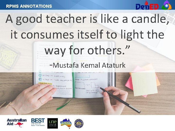 RPMS ANNOTATIONS RCTQ A good teacher is like a candle, it consumes itself to RPMS ANNOTATIONS RCTQ A good teacher is like a candle, it consumes itself to