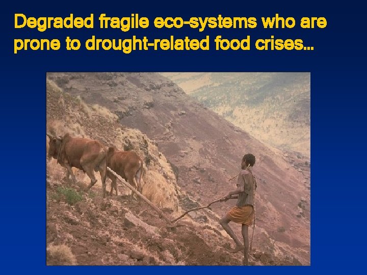Degraded fragile eco-systems who are prone to drought-related food crises… 1. 5 meters 