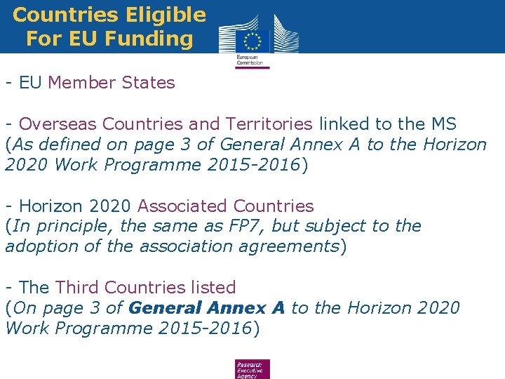 Countries Eligible For EU Funding - EU Member States - Overseas Countries and Territories