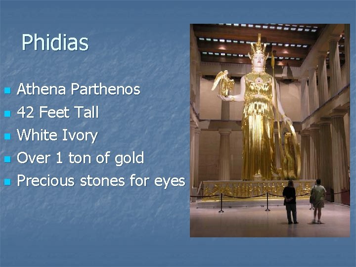 Phidias n n n Athena Parthenos 42 Feet Tall White Ivory Over 1 ton