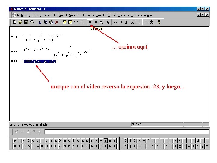 . . . oprima aquí marque con el video reverso la expresión #3, y