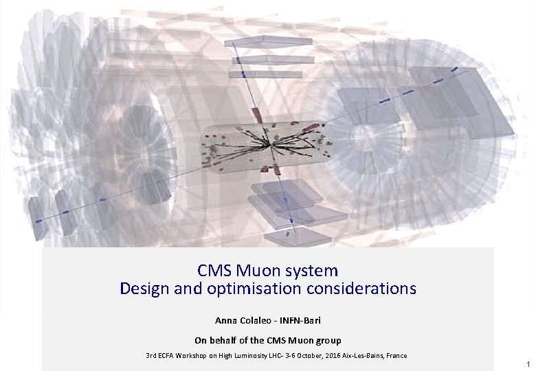 Muon Phase 2 Upgrade CMS Muon system Design and optimisation considerations Anna Colaleo -