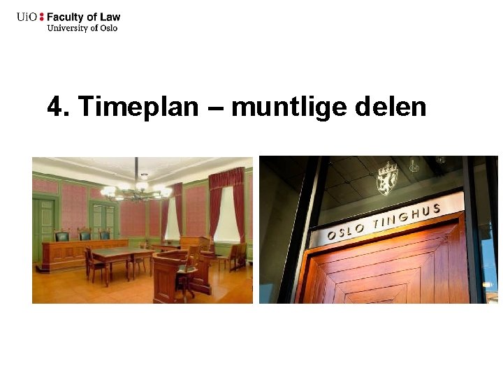 4. Timeplan – muntlige delen 