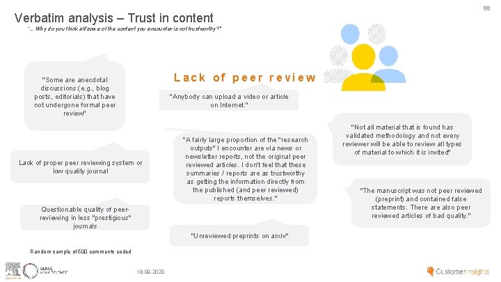 88 Verbatim analysis – Trust in content “. . . Why do you think