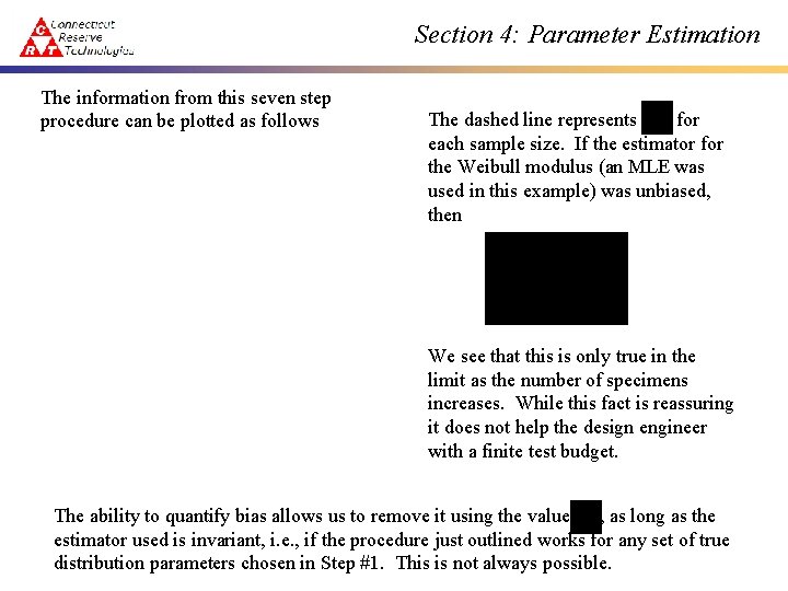 Section 4: Parameter Estimation The information from this seven step procedure can be plotted