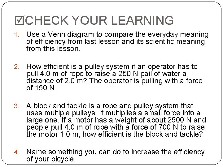CHECK YOUR LEARNING 1. Use a Venn diagram to compare the everyday meaning CHECK YOUR LEARNING 1. Use a Venn diagram to compare the everyday meaning