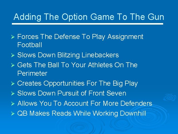 Adding The Option Game To The Gun Forces The Defense To Play Assignment Football