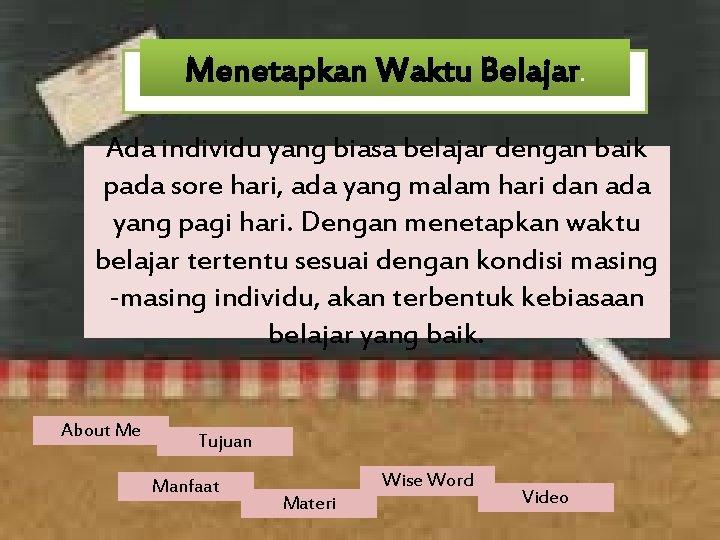 Pengaturan Waktu Belajar Yang Efektif Nama Febri Prahastuti