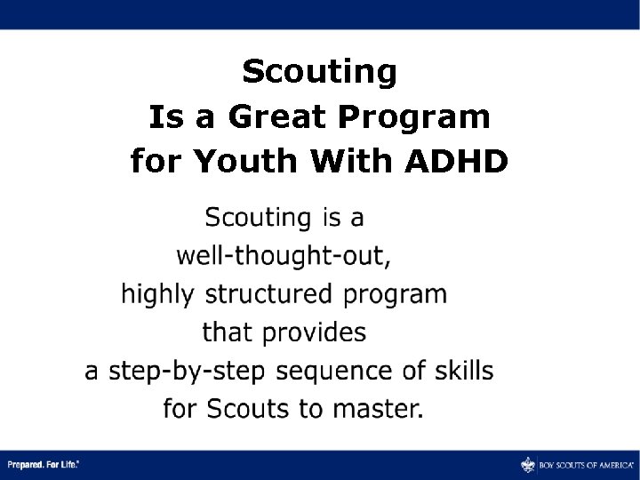 Scouting Is a Great Program for Youth With ADHD 
