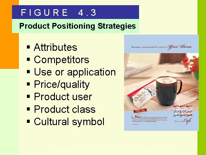 FIGURE 4. 3 Product Positioning Strategies § Attributes § Competitors § Use or application