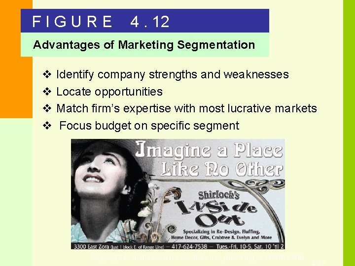 FIGURE 4. 12 Advantages of Marketing Segmentation v Identify company strengths and weaknesses v