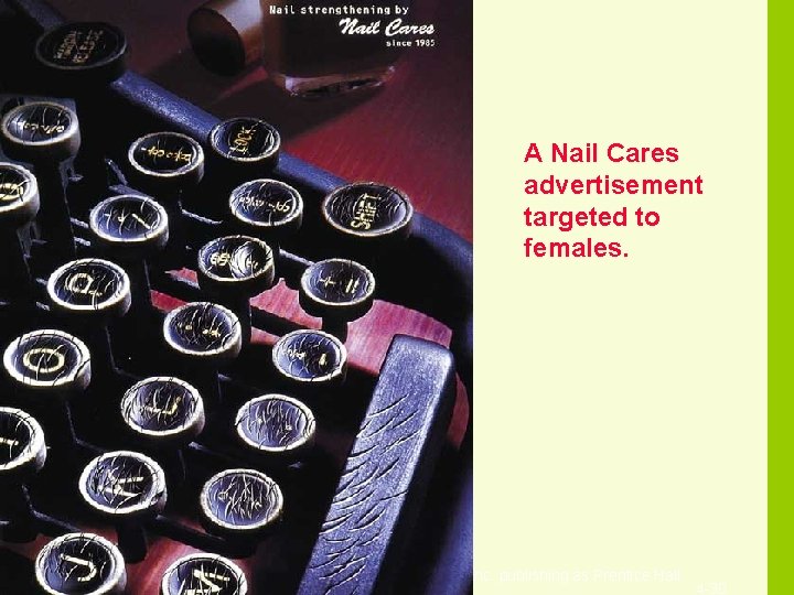 A Nail Cares advertisement targeted to females. Copyright © 2010 Pearson Education, Inc. publishing