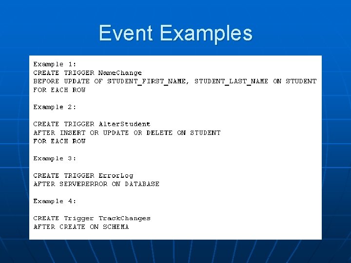 Event Examples 