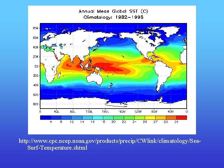 http: //www. cpc. ncep. noaa. gov/products/precip/CWlink/climatology/Sea. Surf-Temperature. shtml 