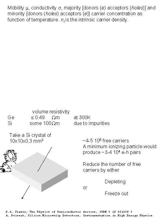 Mobility , conductivity s, majority [donors (e) acceptors (holes)] and minority [donors (holes) acceptors