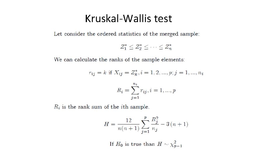 Kruskal-Wallis test 