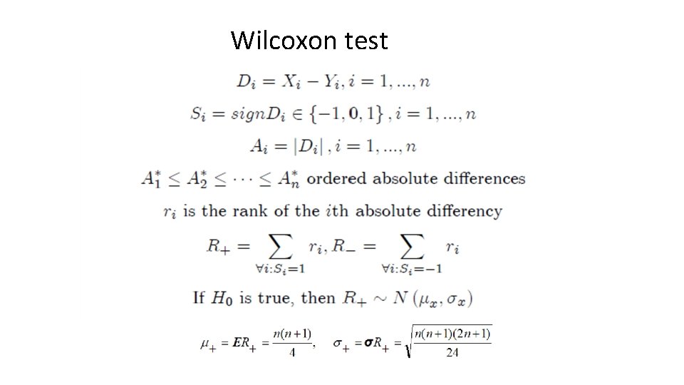 Wilcoxon test 