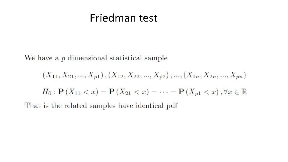 Friedman test 