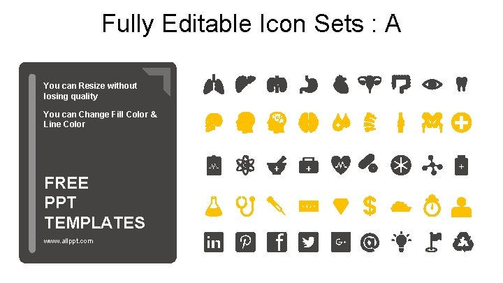 Fully Editable Icon Sets : A You can Resize without losing quality You can