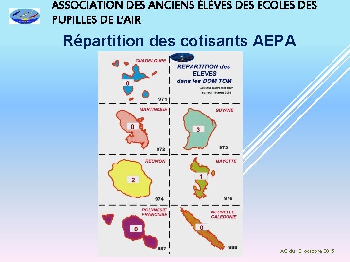 ASSOCIATION DES ANCIENS ÉLÈVES DES ECOLES DES PUPILLES DE L’AIR Répartition des cotisants AEPA