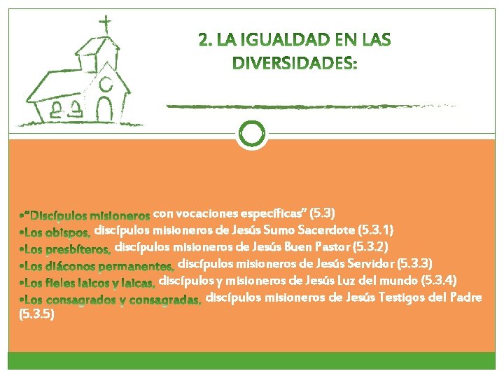 con vocaciones específicas” (5. 3) discípulos misioneros de Jesús Sumo Sacerdote (5. 3. 1) con vocaciones específicas” (5. 3) discípulos misioneros de Jesús Sumo Sacerdote (5. 3. 1)