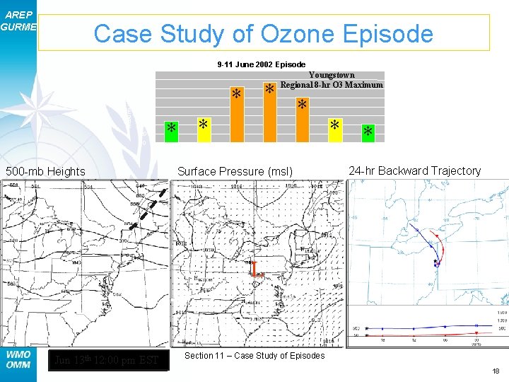 AREP GURME Case Study of Ozone Episode 9 -11 June 2002 Episode 160 Youngstown