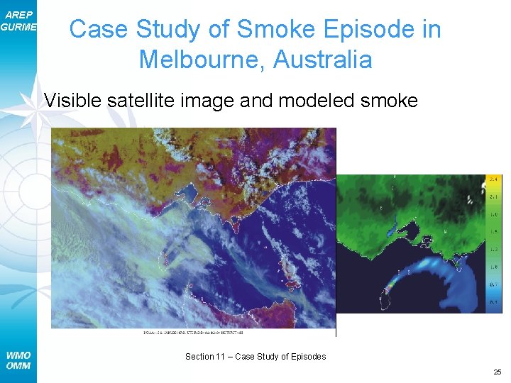 AREP GURME Case Study of Smoke Episode in Melbourne, Australia Visible satellite image and