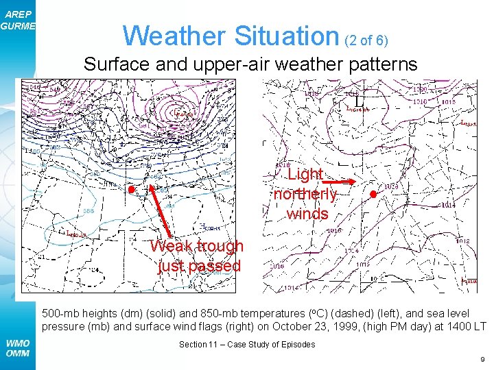 AREP GURME Weather Situation (2 of 6) Surface and upper-air weather patterns L Light