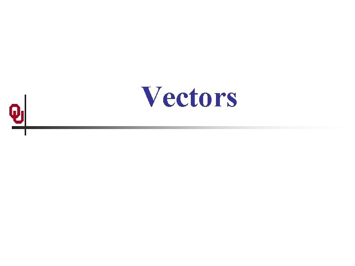 Vectors 