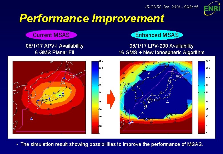IS-GNSS Oct. 2014 - Slide 16 Performance Improvement Current MSAS 08/1/17 APV-I Availability 6